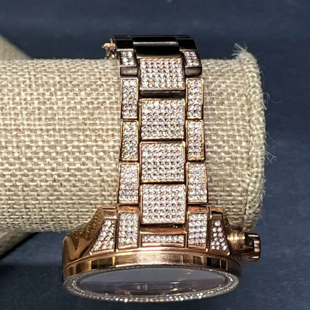 Michael Kors MK6452 Wren Rose Gold Pave Glitz StainlessSteel Women's Wrist Watch
